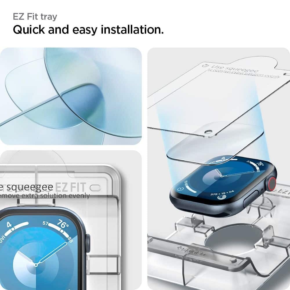 Spigen Hybrid Glass “EZ Fit” 2-Pack Apple Watch 10 (46 MM) διαφανές 7