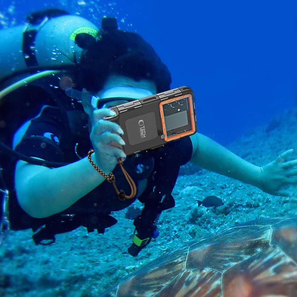 Tech-Protect αδιάβροχη θήκη κατάδυσης IPX8 μαύρη/πορτοκαλί 7
