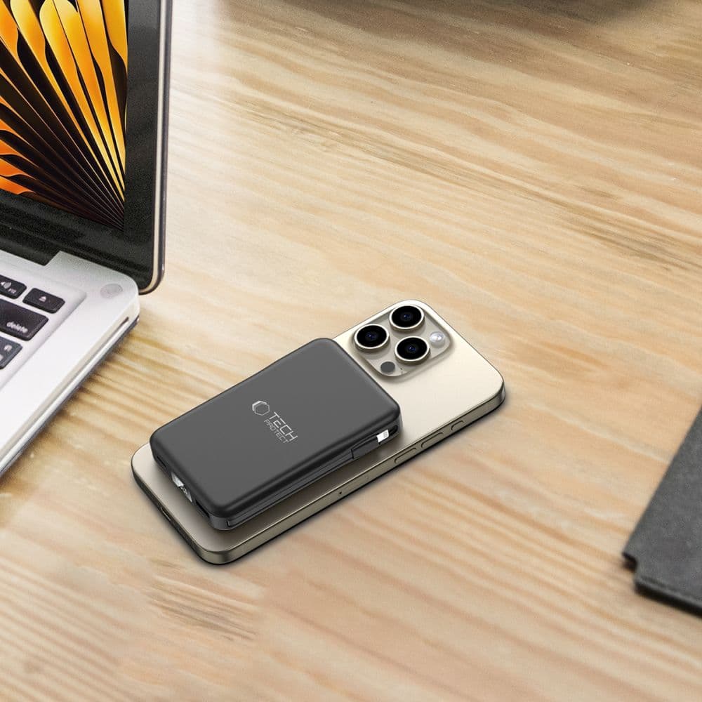 Tech-Protect PB31 Lifemag Magsafe power bank 10000mah μαύρο 8