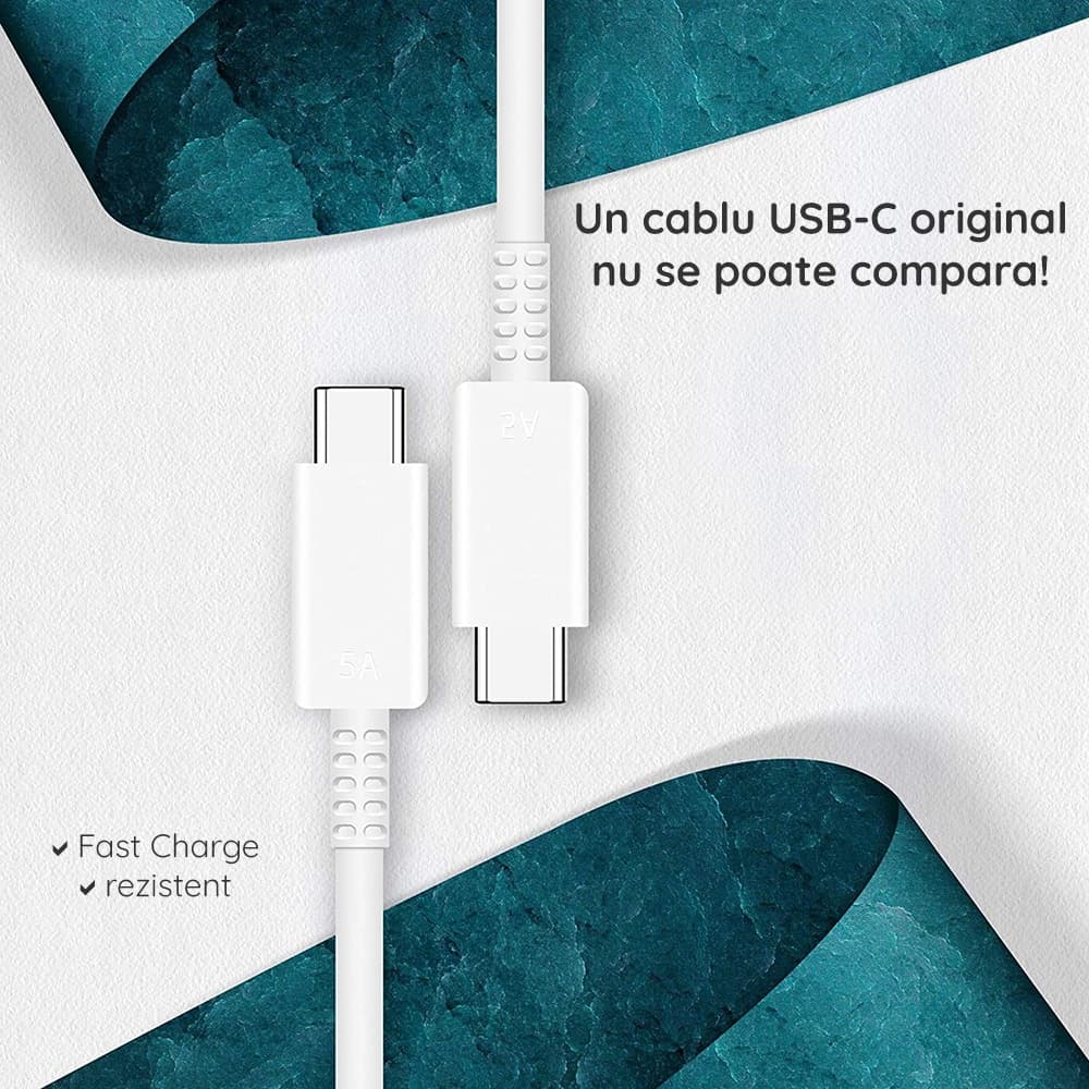 Samsung - Καλώδιο Δεδομένων (EP-DW767JWE) - USB-C σε Type-C, Γρήγορη Φόρτιση, 25W, 1.8m - Λευκό (Χονδρική Συσκευασία) 4