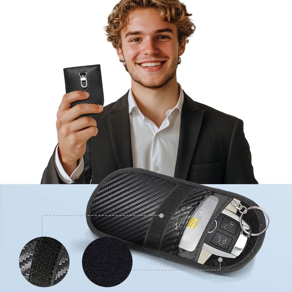 Tech-Protect Faraday KLR100 θήκη Keyless RFID Signal Blocker Carbon 4