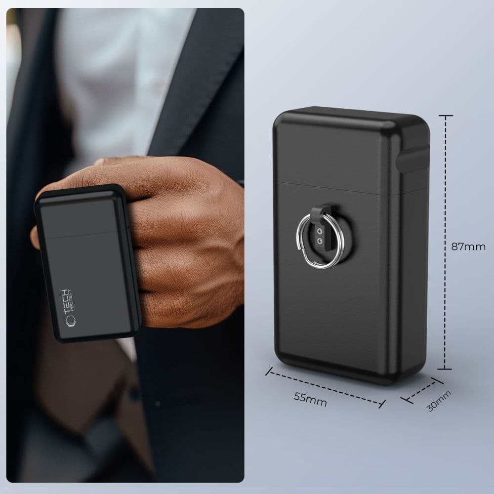 Tech-Protect Faraday KLR200 μεταλλική θήκη RFID σήματος μπλοκαρίσματος μαύρη 8