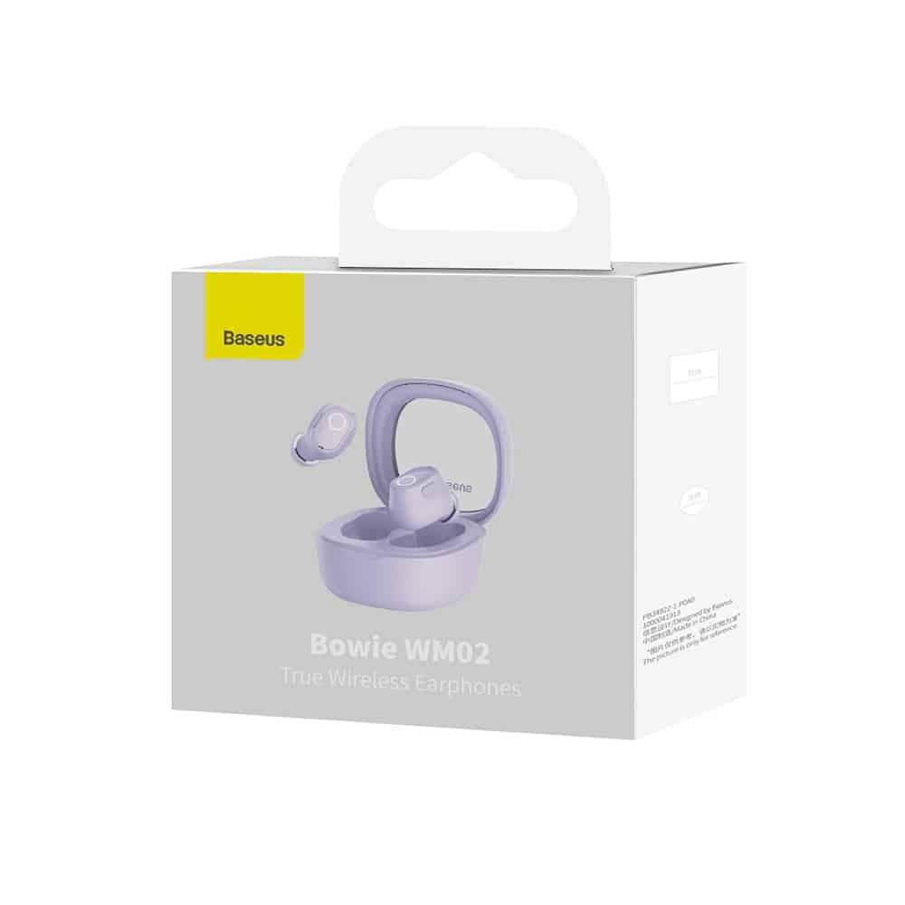 Baseus - Ασύρματα Ακουστικά Bowie WM02 (NGTW180005) - TWS με Bluetooth 5.3 - Μωβ 7