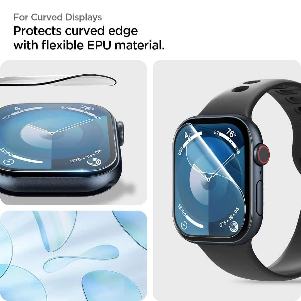 Spigen Hybrid Glass “EZ Fit” 2-Pack Apple Watch 10 (46 MM) διαφανές 9