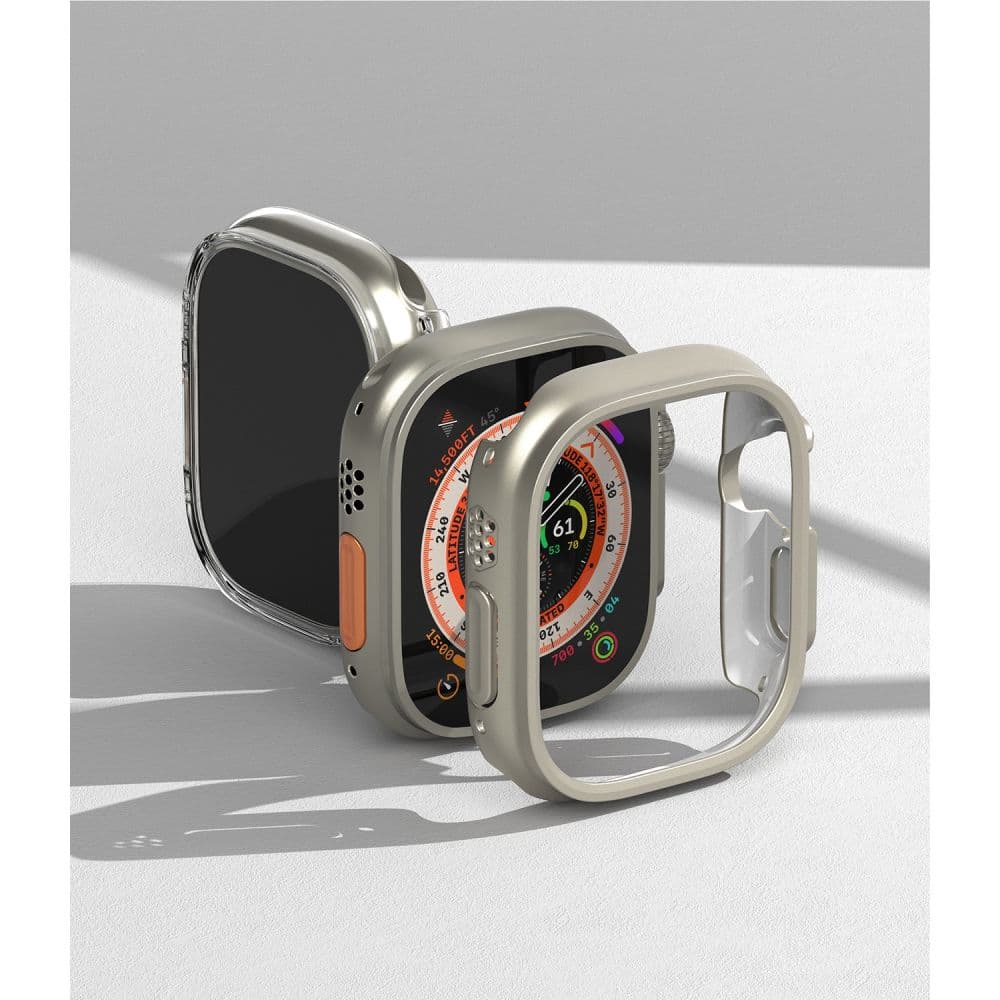 RINGKE Slim 2-pack Apple Watch Ultra 1 / 2 (49 mm) διαφανές & τιτάνιο γκρι 9
