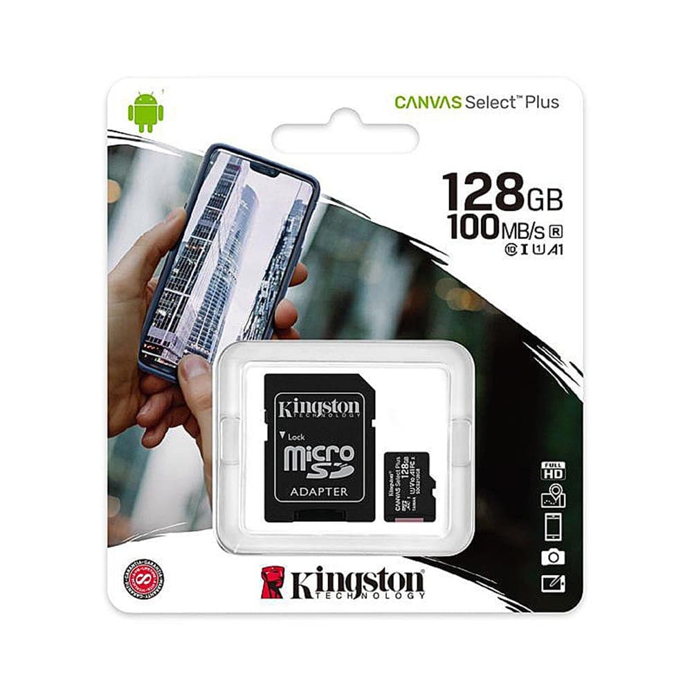 Kingston Memory card με αντάπτορα, 128GB - Μαύρο 2