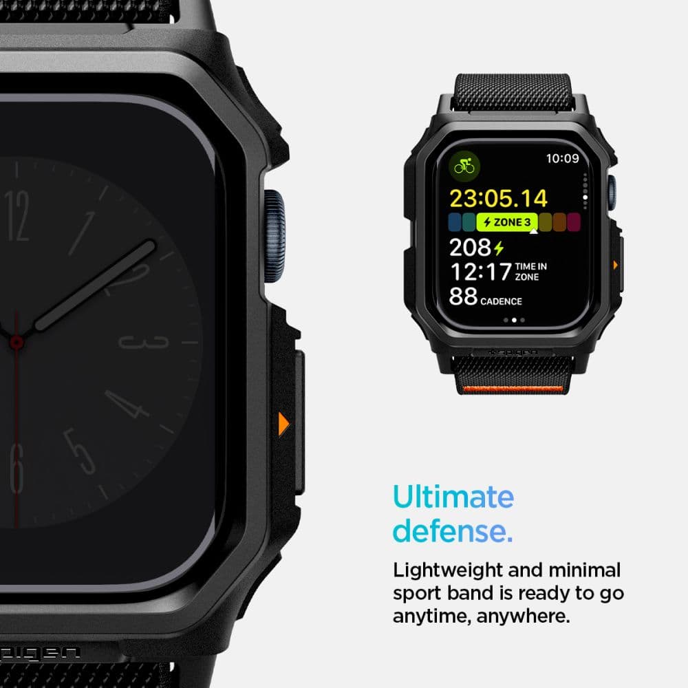 Spigen Lite Fit "Pro" - θήκη για Apple Watch 10 / 11 - Μαύρο 11