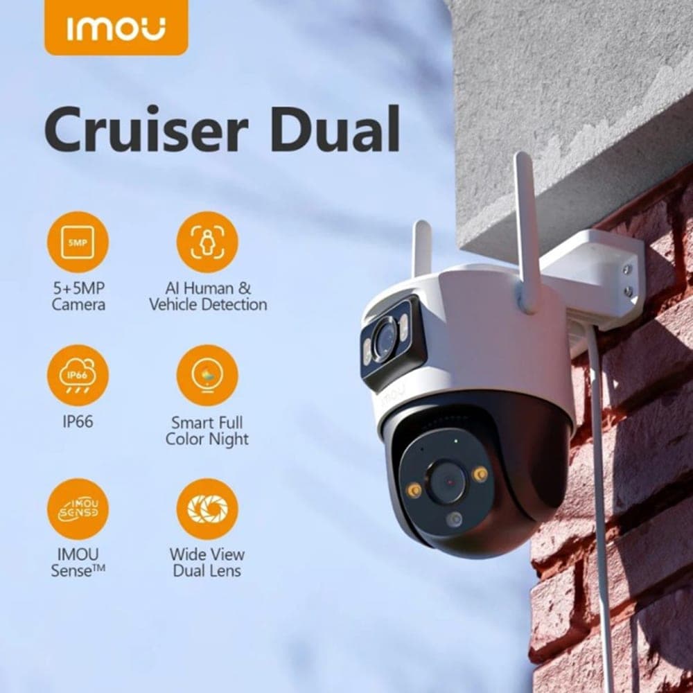 Imou 10MP Wi-Fi κάμερα επιτήρησης με γρήγορη ανίχνευση και ειδοποίηση - Εξωτερική κάμερα Cruiser Dual (IPC-S7XP-10M0WED-0360B) - Λευκή 4