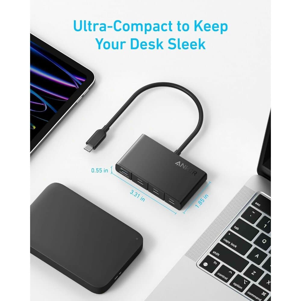 Anker Docking station, 10Gbps, 100W, 4x Type-C - Μαύρο 4