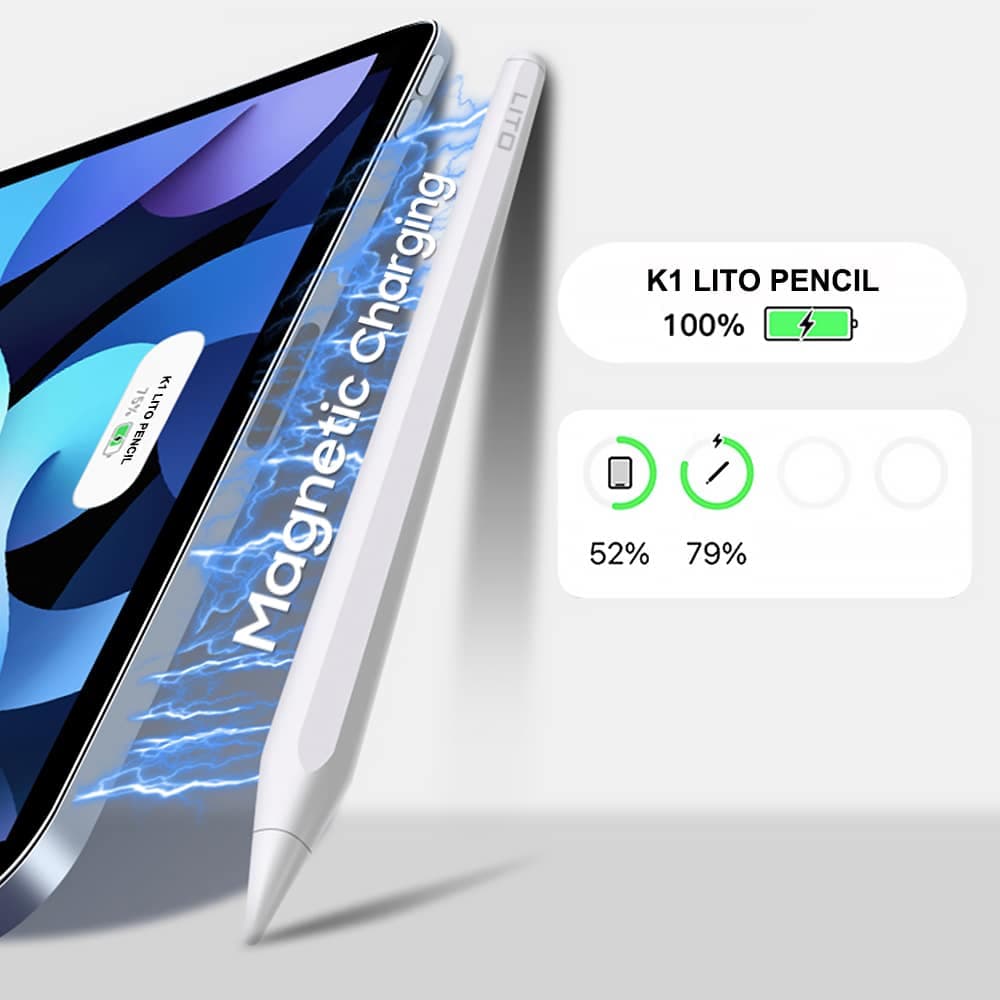 Lito Stylus pen για iPad, Palm Rejection, 90mAh - Λευκό 10