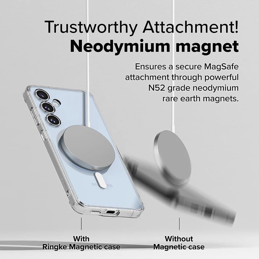 Ringke Silicone Magnetic MagSafe - θήκη για Samsung Galaxy S24 FE - Διάφανο 4