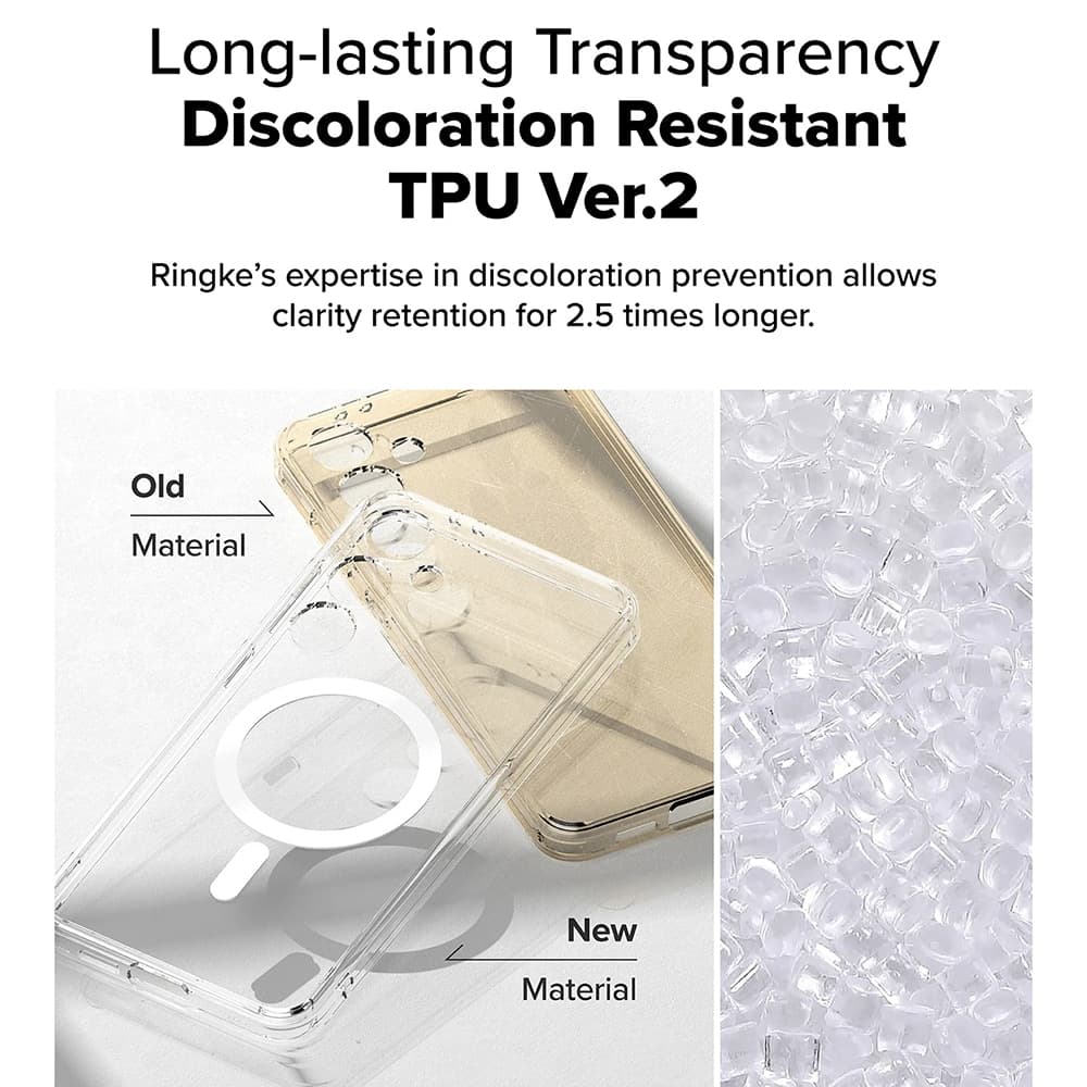 Ringke Silicone Magnetic MagSafe - θήκη για Samsung Galaxy S24 FE - Διάφανο 2