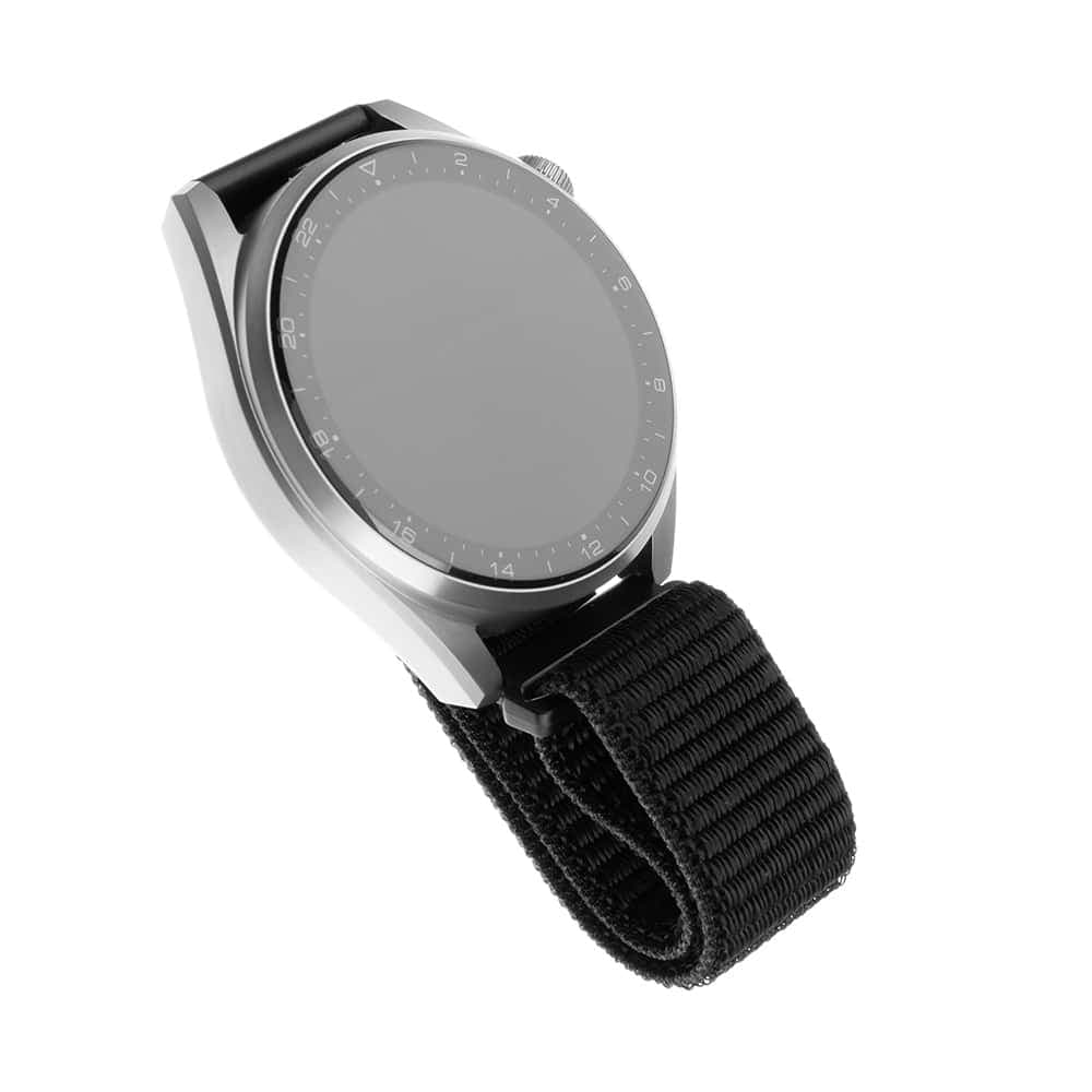 Samsung Λουράκι για Galaxy Watch 4/5/Active 2, Huawei Watch GT 3 (42mm)/GT 3 Pro (43mm) - Σταθερό Νάιλον Λουράκι - Μαύρο