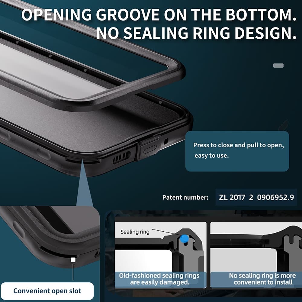 ShellBox θήκη για Samsung Galaxy A16 4G / A16 5G - αδιάβροχη IP68 - μαύρη 6