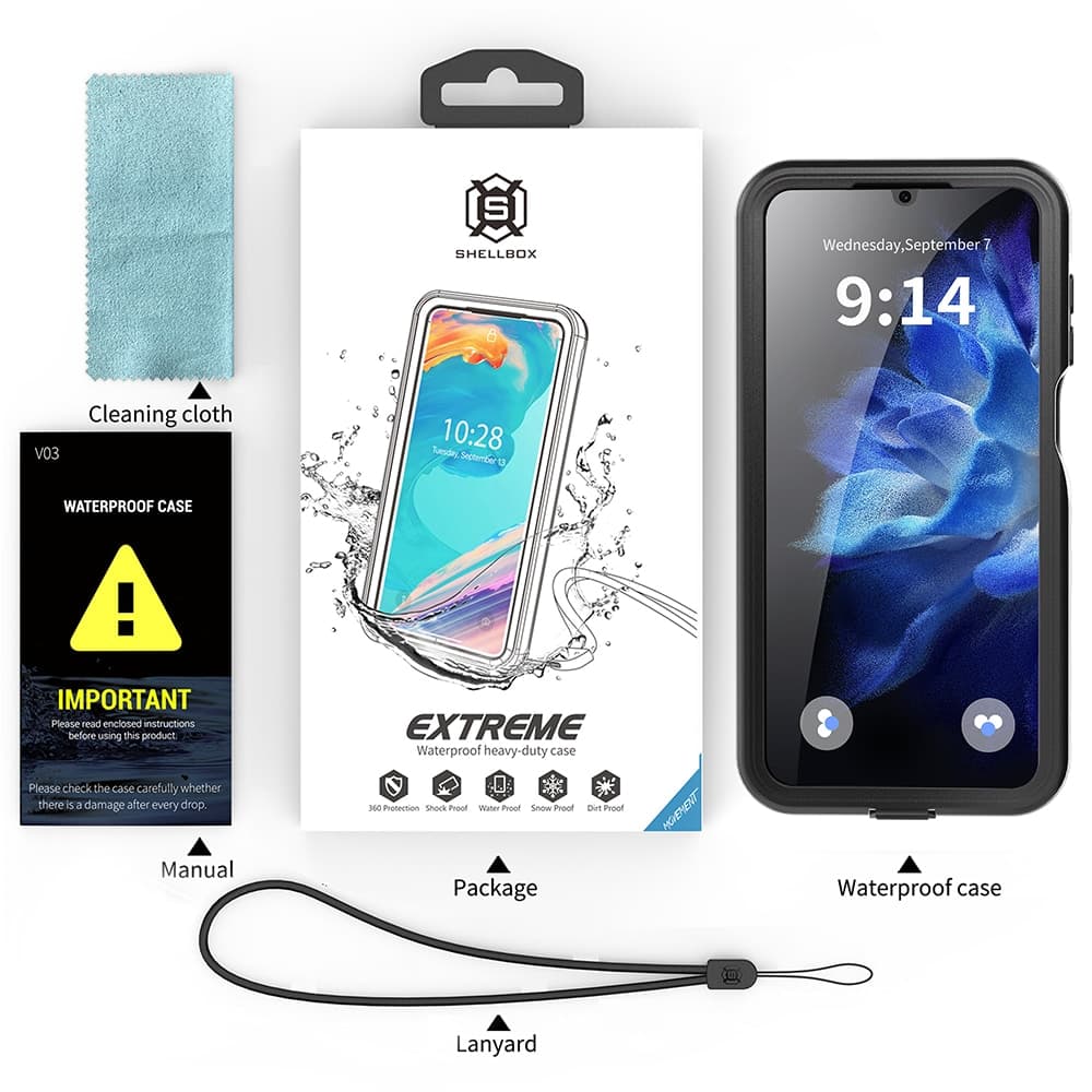 ShellBox θήκη για Samsung Galaxy A16 4G / A16 5G - αδιάβροχη IP68 - μαύρη 7