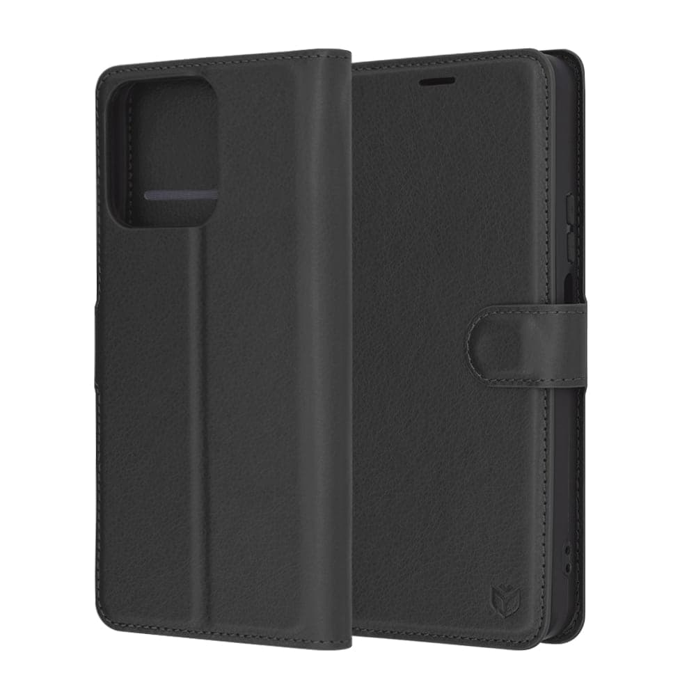 Techsuit Leather Folio - θήκη για Honor 200 Smart - Μαύρο
