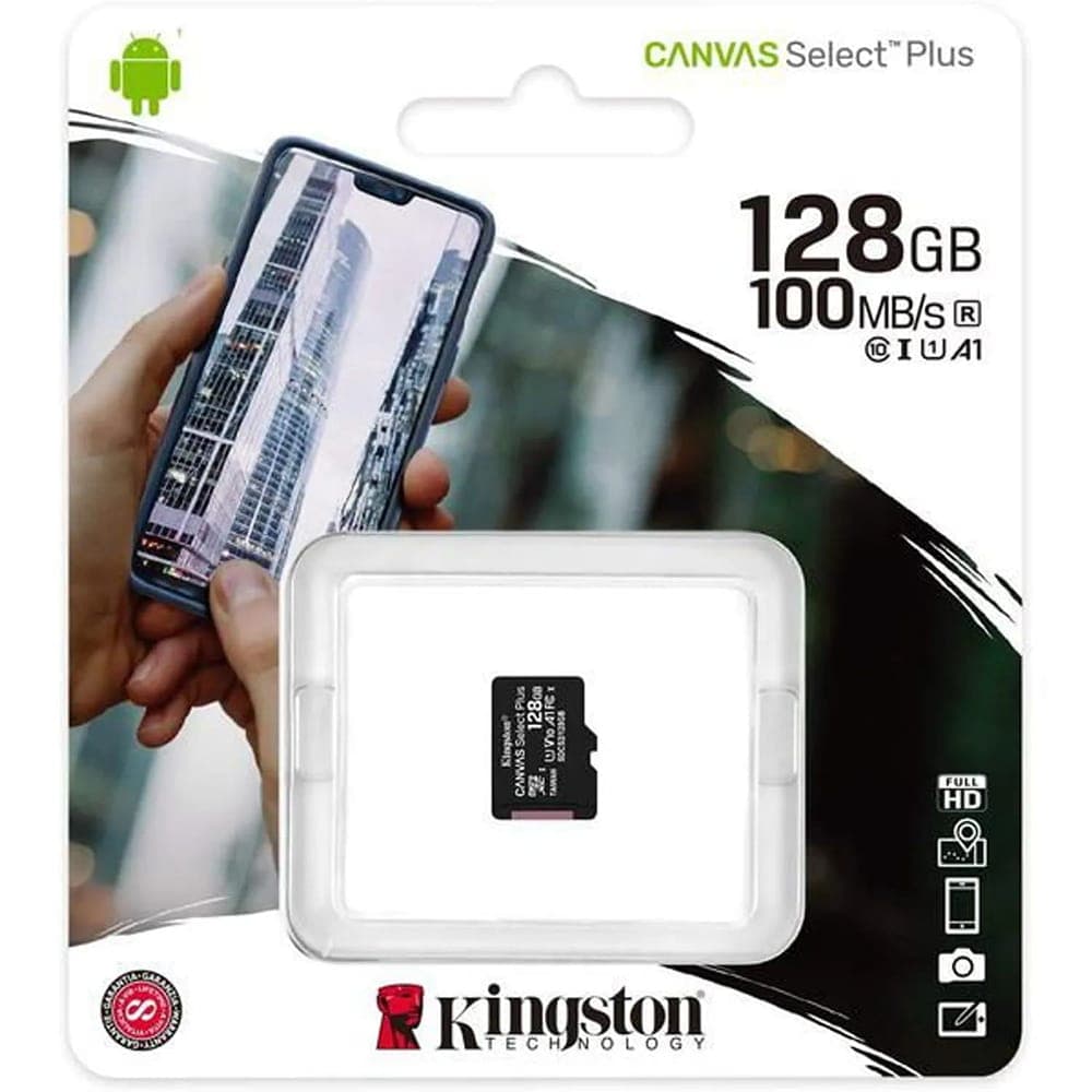 Kingston Memory Card, 128GB - Canvas Select Plus (SDCS2/128GBSP) - Μαύρο 2