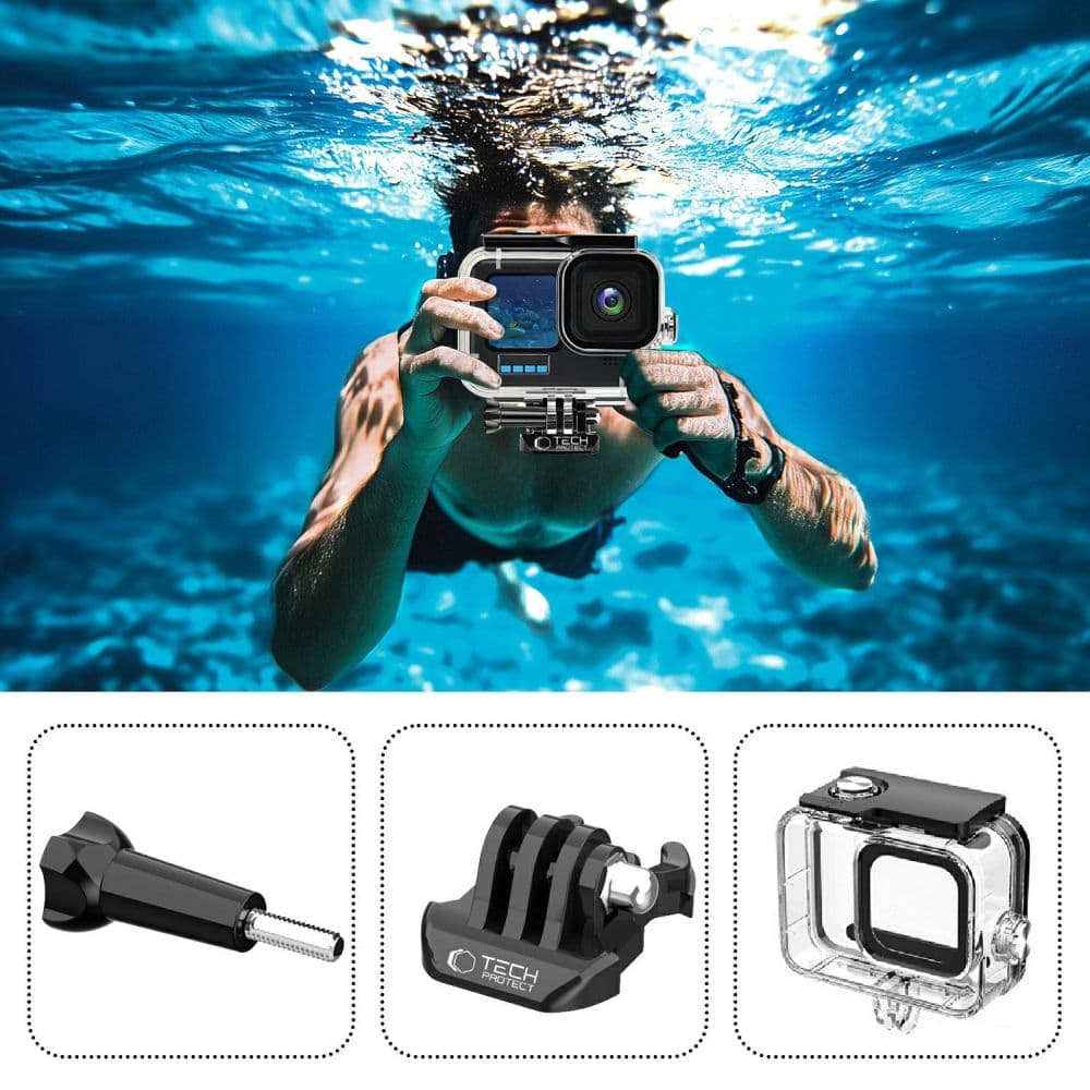Tech-Protect αδιάβροχη θήκη GoPro Hero 9 / 10 / 11 / 12 / 13 διαφανής 2