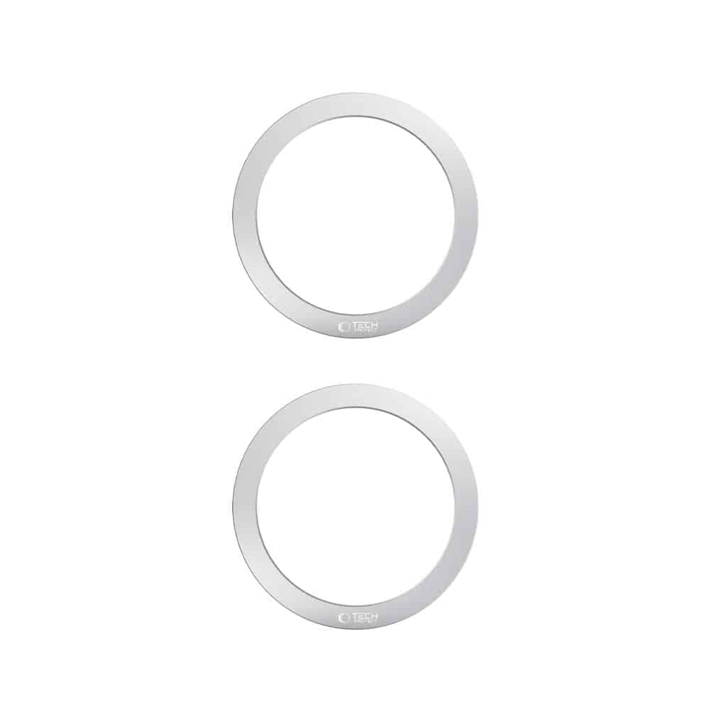 Tech-Protect MMP-110 2in1 μαγνητικός MagSafe δακτύλιος ασημί & ασημί 2