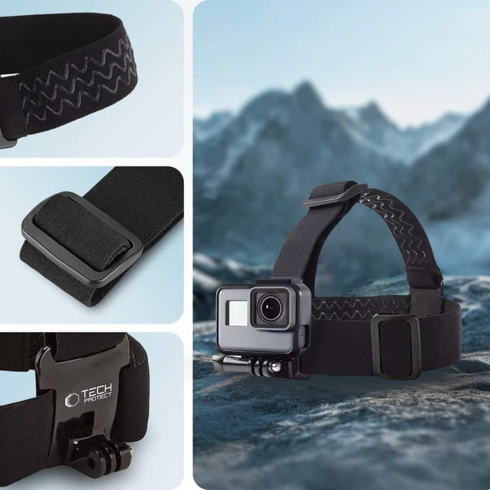 Tech-Protect GA100 στήριγμα κεφαλής GoPro / DJI μαύρο 5