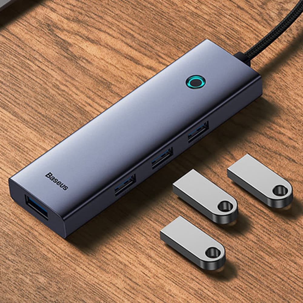 Baseus Hub Type-C σε 4x USB3.0 - Space Grey 7
