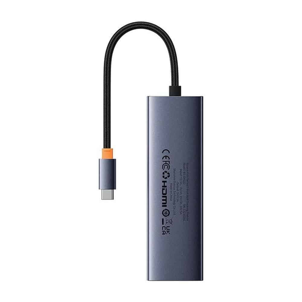 Baseus UltraJoy Hub Type-C σε HDMI, 2x USB, Type-C, RJ45, SD, TF - Γκρι διαστημικό 4