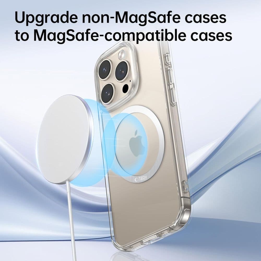 Tech-Protect MMP-110 2in1 μαγνητικός MagSafe δακτύλιος ασημί & ασημί 7