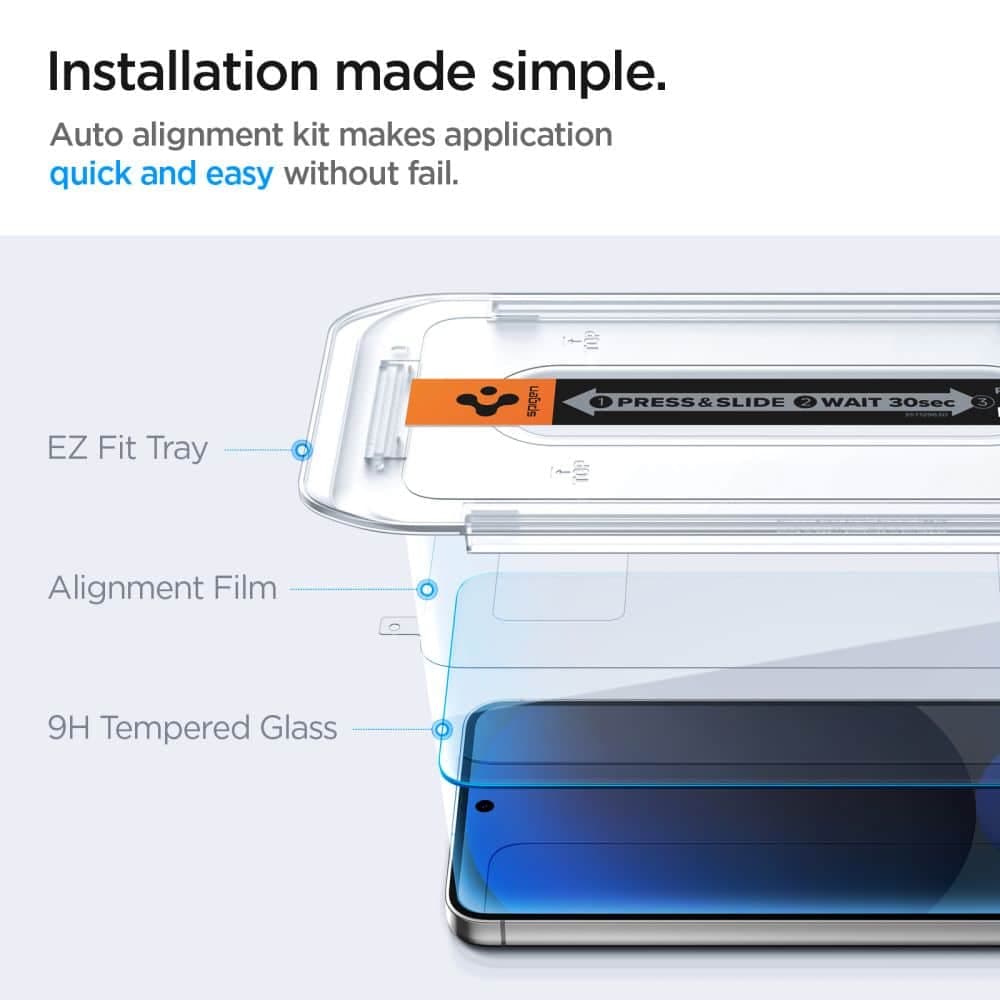 Spigen Glas.TR Sam S24 FE S721 "EZ FIT" 2 τμχ AGL08729 9