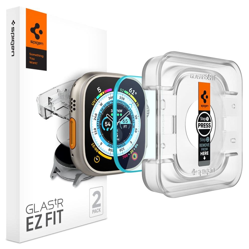Spigen Θήκη για Apple Watch Ultra / Ultra 2 (σετ 2) - Glas.TR EZ FIT - Διαφανής