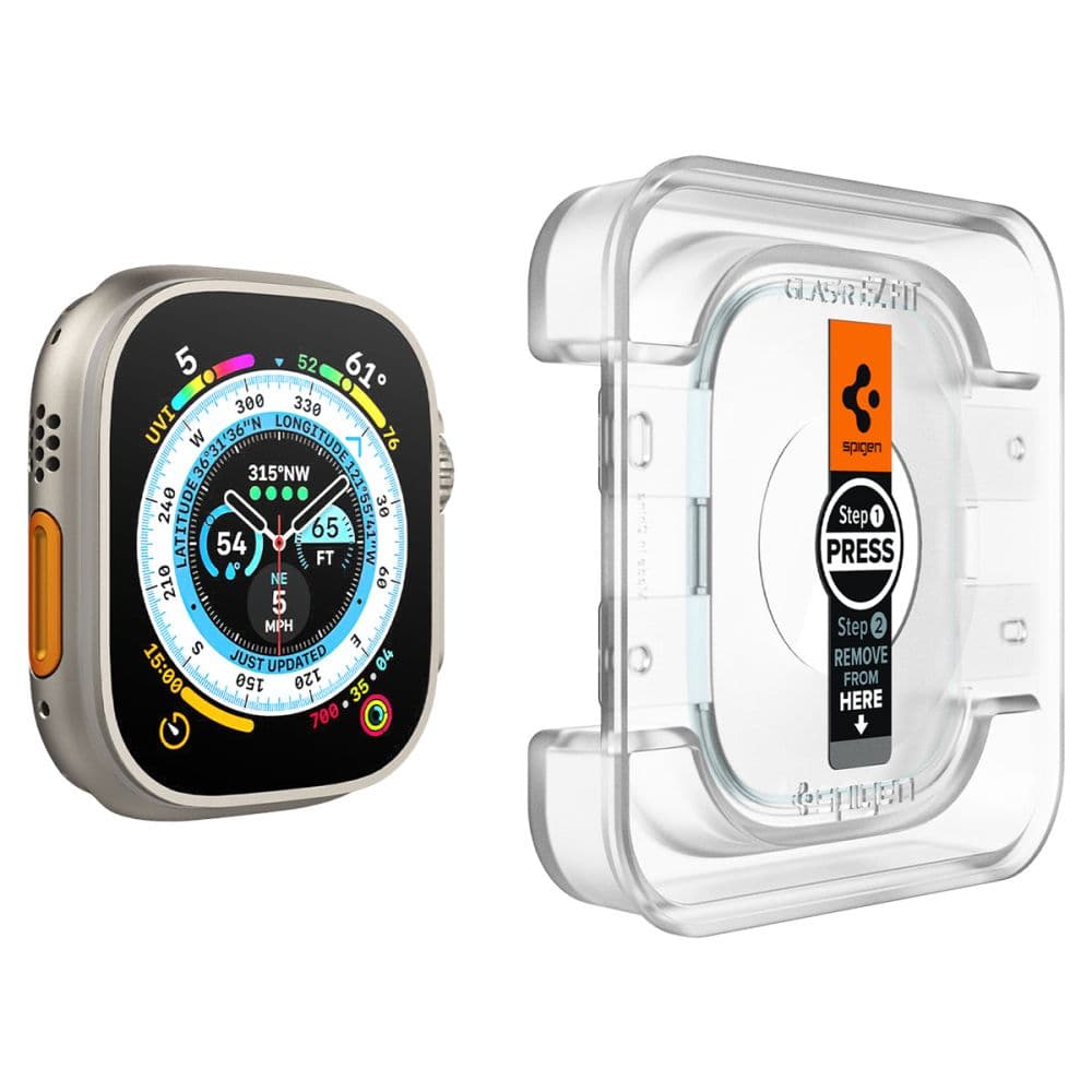 Spigen Θήκη για Apple Watch Ultra / Ultra 2 (σετ 2) - Glas.TR EZ FIT - Διαφανής 3