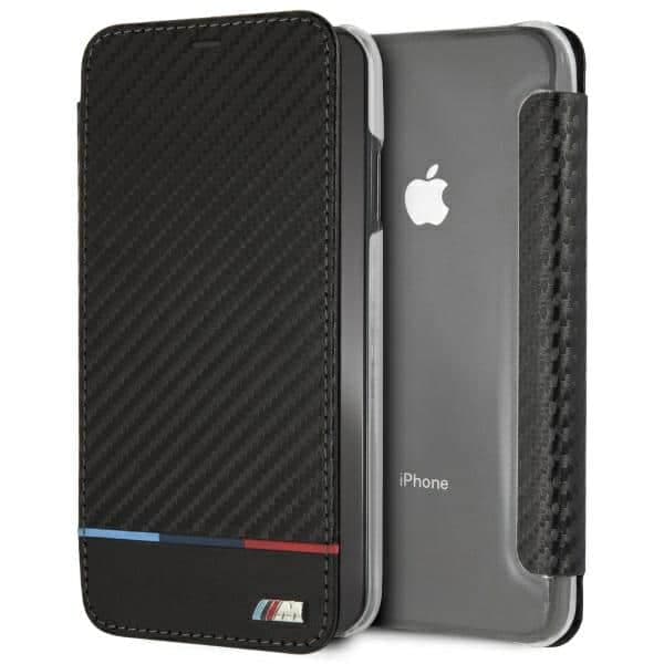 BMW M Carbon Tricolor Stripe - θήκη για Apple iPhone XS Max - Μαύρο