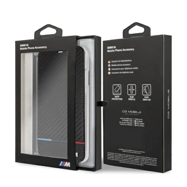 BMW M Carbon Tricolor Stripe - θήκη για Apple iPhone XS Max - Μαύρο 6