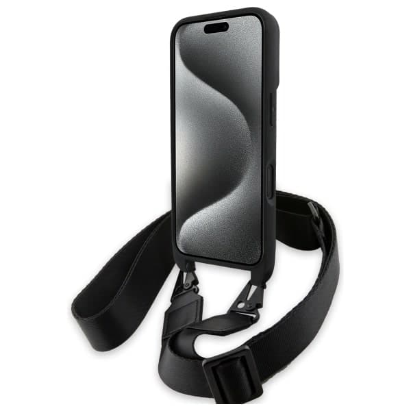 BMW M Edition Carbon Stripe & Strap - θήκη για Apple iPhone 16 Plus - Μαύρο 4