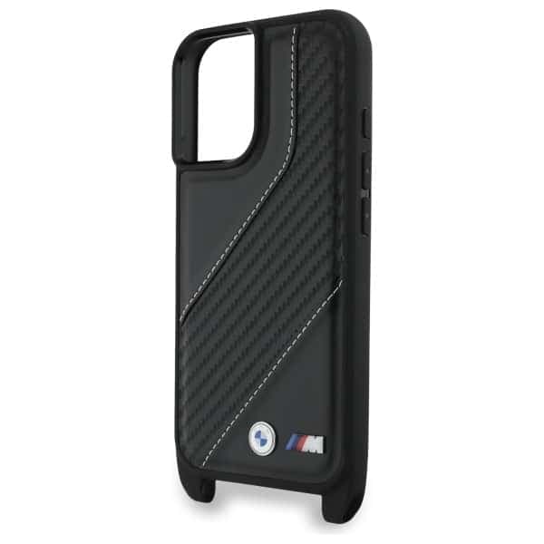 BMW M Edition Carbon Stripe & Strap - θήκη για Apple iPhone 16 Plus - Μαύρο 5