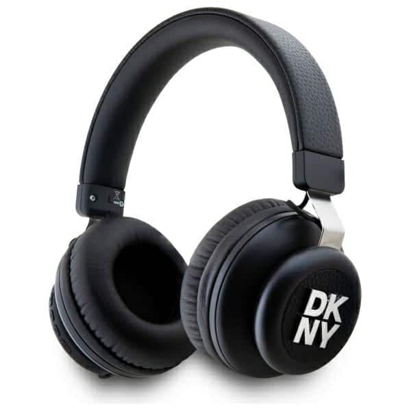DKNY ασύρματα ακουστικά Bluetooth DKBHS6PUSLK μαύρο/black Metal Logo