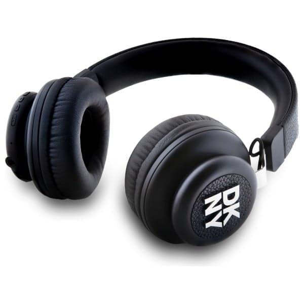 DKNY ασύρματα ακουστικά Bluetooth DKBHS6PUSLK μαύρο/black Metal Logo 2