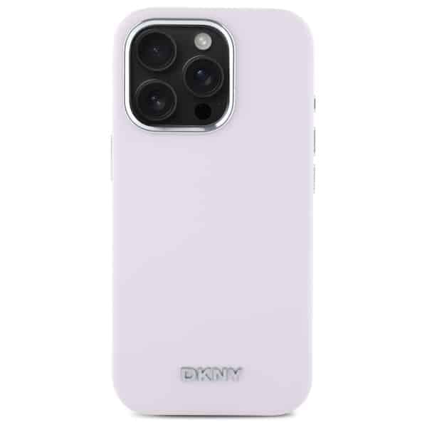 DKNY Liquid Silicone Small Metal Logo MagSafe - θήκη για Apple iPhone 16 Pro - Ροζ 3