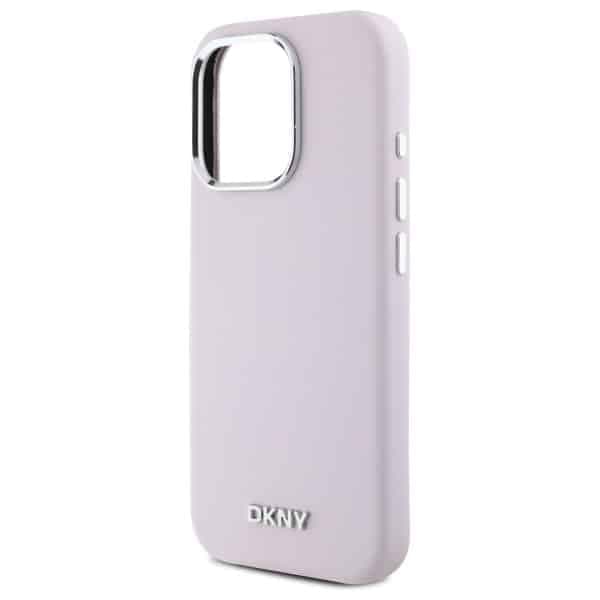 DKNY Liquid Silicone Small Metal Logo MagSafe - θήκη για Apple iPhone 16 Pro Max - Ροζ 6