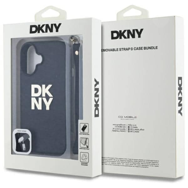 DKNY Wrist Strap Stock Logo - θήκη για Apple iPhone 16 - Μαύρο 7