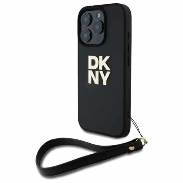 DKNY Wrist Strap Stock Logo - θήκη για Apple iPhone 16 Pro Max - Μαύρο