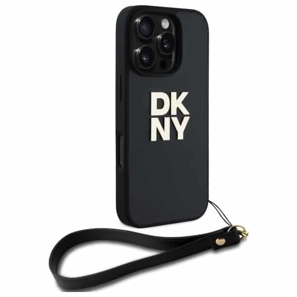 DKNY Wrist Strap Stock Logo - θήκη για Apple iPhone 16 Pro Max - Μαύρο 3