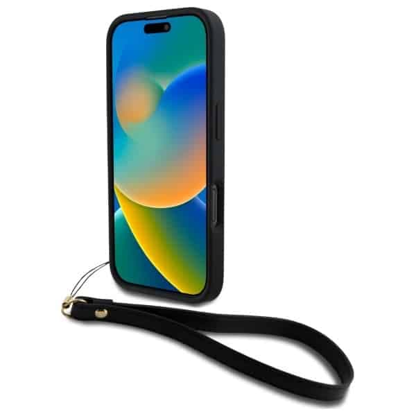 DKNY Wrist Strap Stock Logo - θήκη για Apple iPhone 16 Pro Max - Μαύρο 4