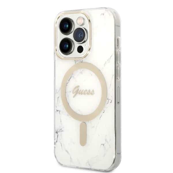 Guess Marble Collection - θήκη για Apple iPhone 14 Pro - Λευκό 2