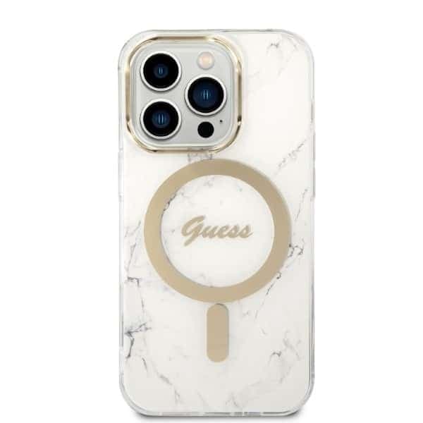 Guess Marble Collection - θήκη για Apple iPhone 14 Pro - Λευκό 3