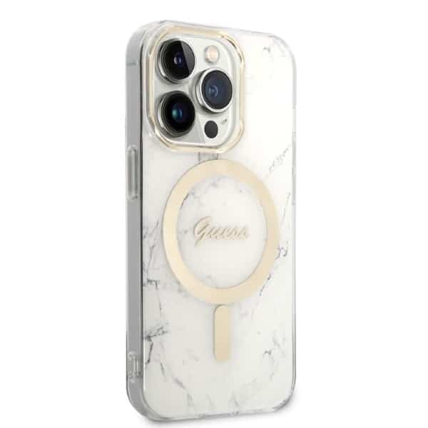 Guess Marble Collection - θήκη για Apple iPhone 14 Pro - Λευκό 4