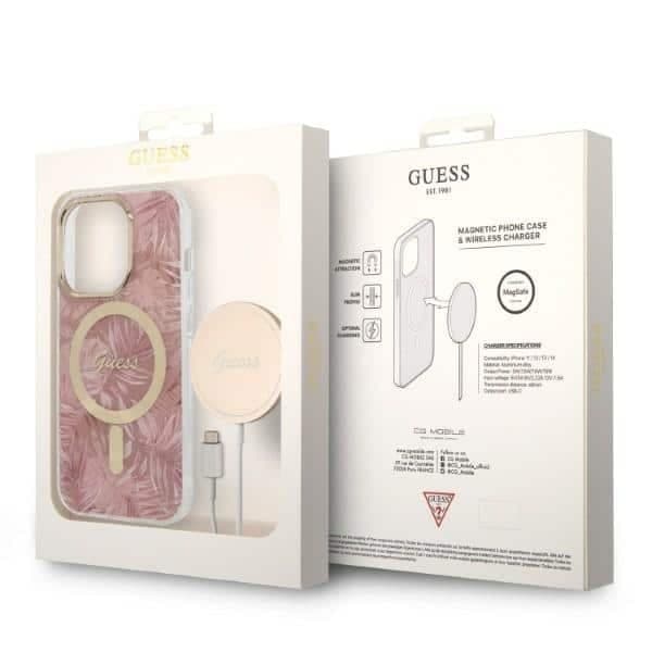 Guess Jungle - θήκη για Apple iPhone 14 Pro - Ροζ 10