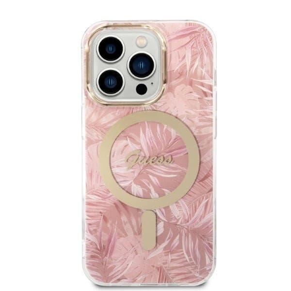 Guess Jungle - θήκη για Apple iPhone 14 Pro - Ροζ 3