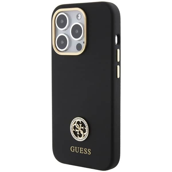 Guess Silicone Logo Strass - θήκη για Apple iPhone 15 Pro - Μαύρο 2