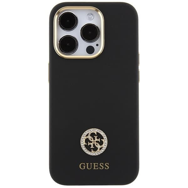 Guess Silicone Logo Strass - θήκη για Apple iPhone 15 Pro - Μαύρο 3