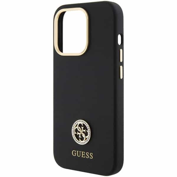 Guess Silicone Logo Strass - θήκη για Apple iPhone 15 Pro - Μαύρο 6